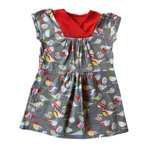 Tea Collection Girls Dress Bird Print Cotton Size 4